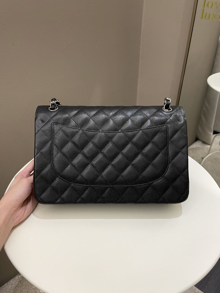 Chanel Classic Quilted Jumbo Double Flap Black Caviar
