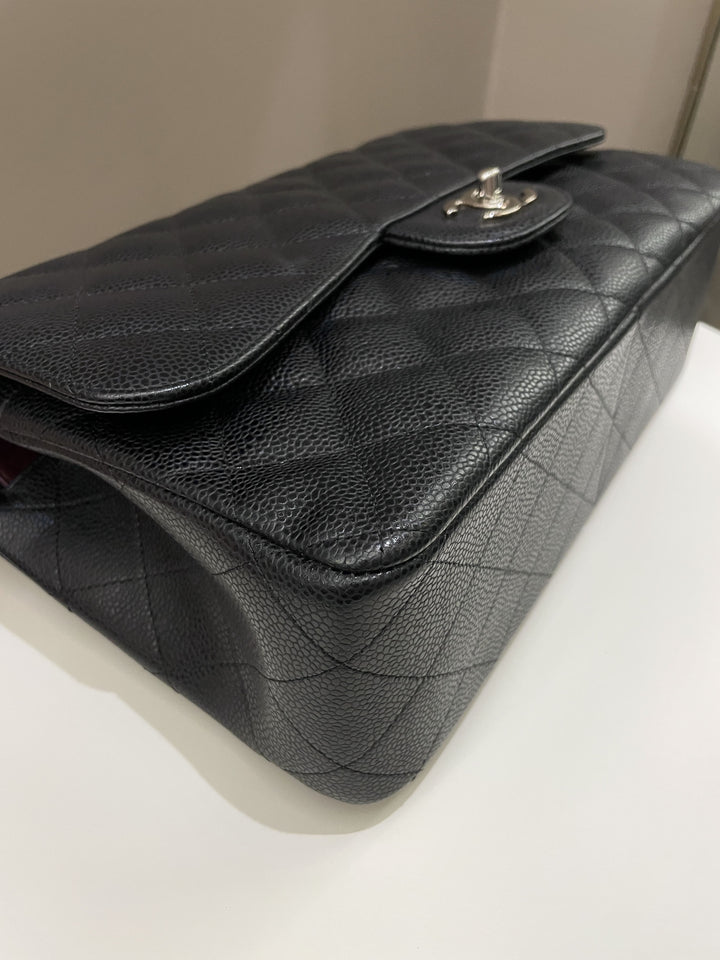 Chanel Classic Quilted Jumbo Double Flap Black Caviar