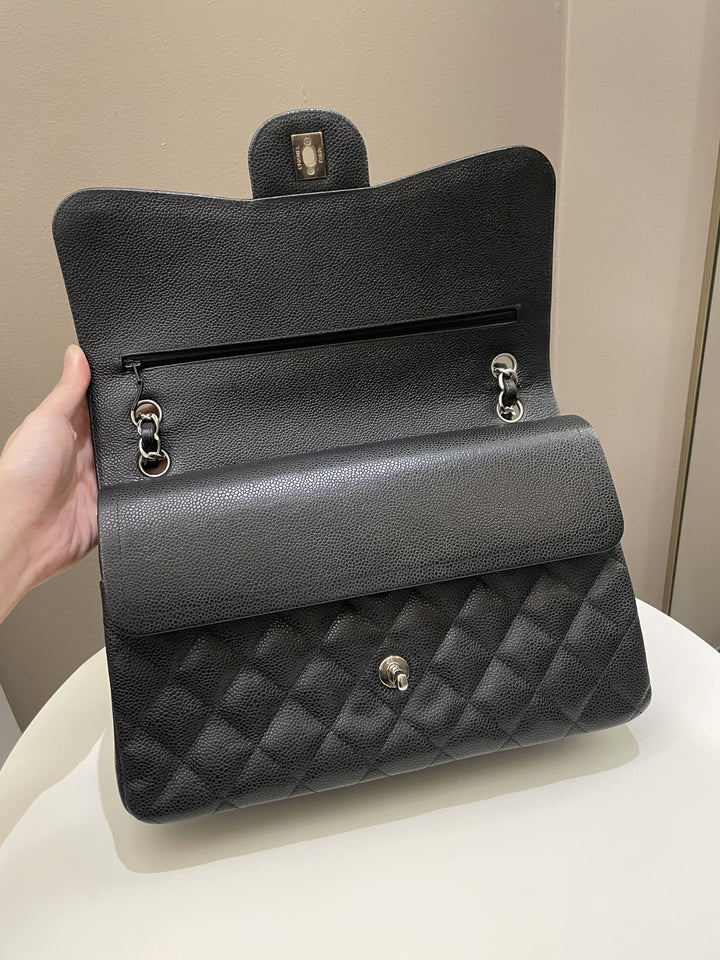 Chanel Classic Quilted Jumbo Double Flap Black Caviar