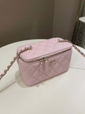 Chanel 22P Quilted Coco Vanity Rectangular Rose Clair Lilac Caviar