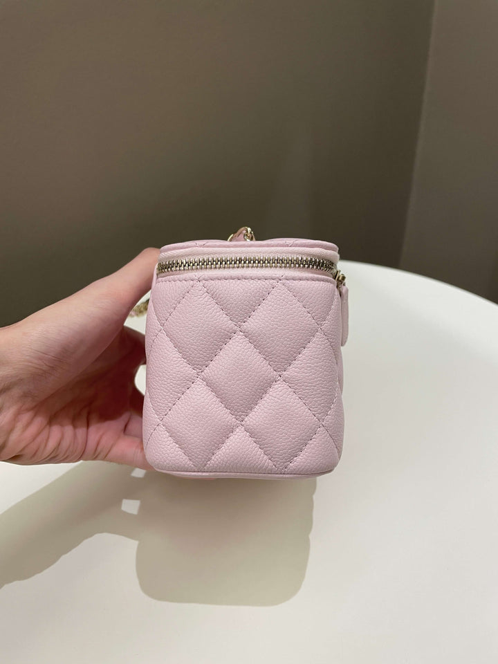 Chanel 22P Quilted Coco Vanity Rectangular Rose Clair Lilac Caviar
