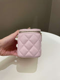Chanel 22P Quilted Coco Vanity Rectangular Rose Clair Lilac Caviar