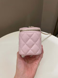 Chanel 22P Quilted Coco Vanity Rectangular Rose Clair Lilac Caviar