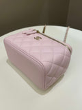Chanel 22P Quilted Coco Vanity Rectangular Rose Clair Lilac Caviar