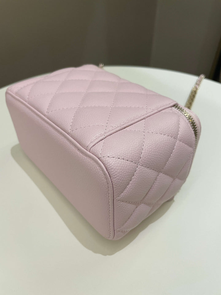 Chanel 22P Quilted Coco Vanity Rectangular Rose Clair Lilac Caviar
