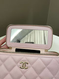 Chanel 22P Quilted Coco Vanity Rectangular Rose Clair Lilac Caviar