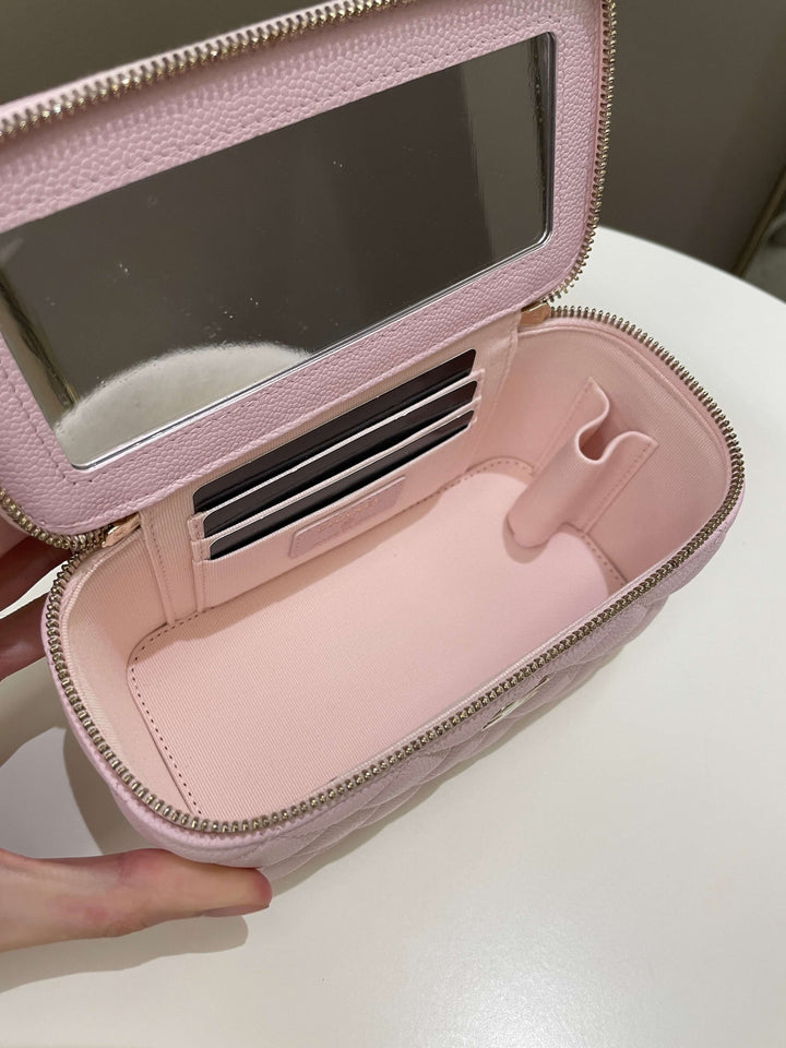 Chanel 22P Quilted Coco Vanity Rectangular Rose Clair Lilac Caviar