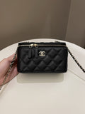 Chanel 22P Quilted Coco Vanity Rectangular Black Caviar