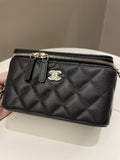 Chanel 22P Quilted Coco Vanity Rectangular Black Caviar