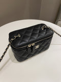 Chanel 22P Quilted Coco Vanity Rectangular Black Caviar