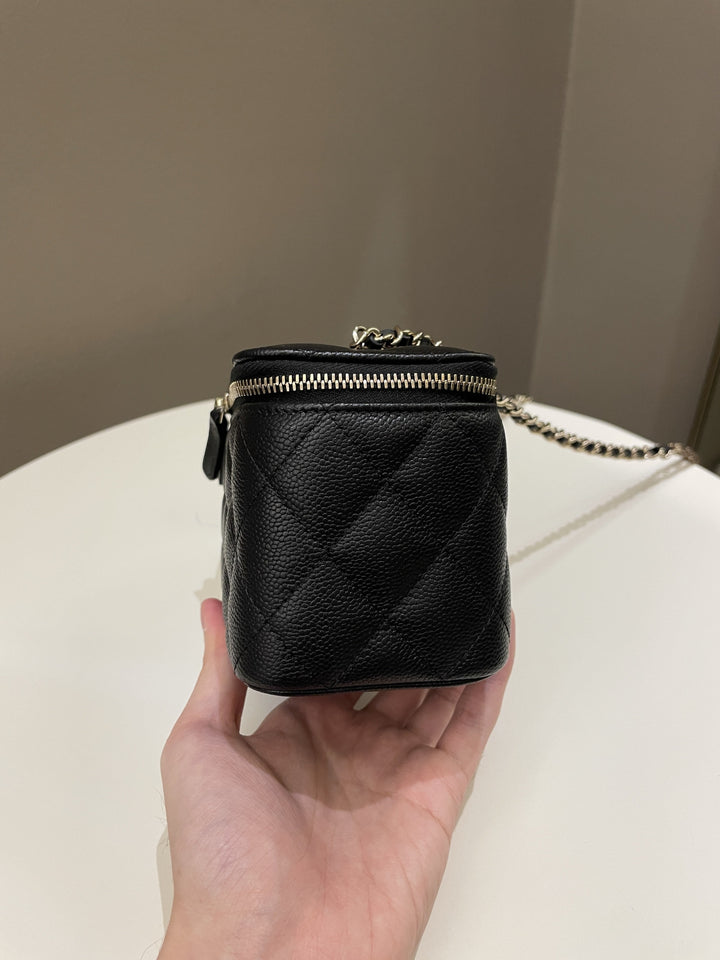 Chanel 22P Quilted Coco Vanity Rectangular Black Caviar