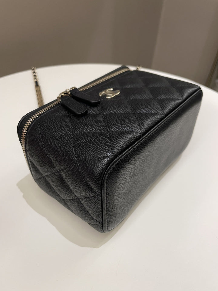 Chanel 22P Quilted Coco Vanity Rectangular Black Caviar