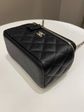 Chanel 22P Quilted Coco Vanity Rectangular Black Caviar