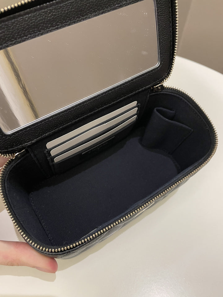 Chanel 22P Quilted Coco Vanity Rectangular Black Caviar