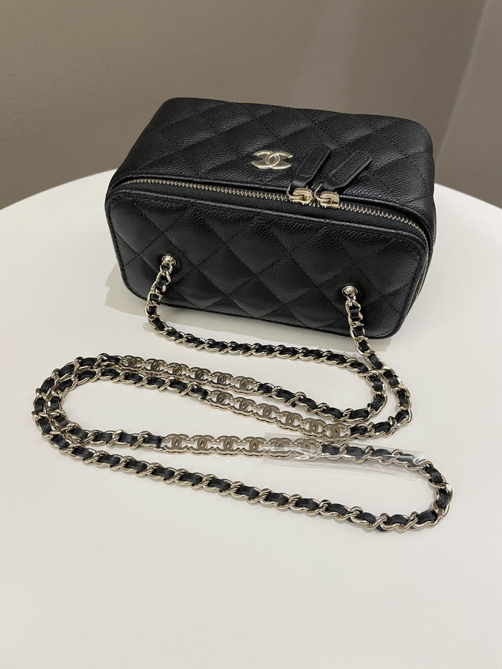 Chanel 22P Quilted Coco Vanity Rectangular Black Caviar