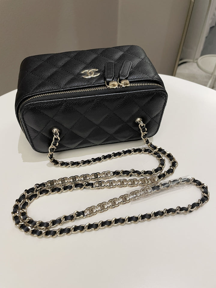 Chanel 22P Quilted Coco Vanity Rectangular Black Caviar