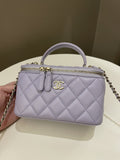 Chanel 21K Top Handle Vanity Rectangular Lilac Lambskin