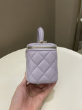 Chanel 21K Top Handle Vanity Rectangular Lilac Lambskin