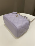 Chanel 21K Top Handle Vanity Rectangular Lilac Lambskin