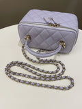 Chanel 21K Top Handle Vanity Rectangular Lilac Lambskin