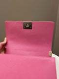 Chanel Chevron Boy Old Medium Pink Caviar