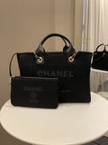 Chanel Deauville Shopper Tote Black