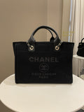 Chanel Deauville Shopper Tote Black