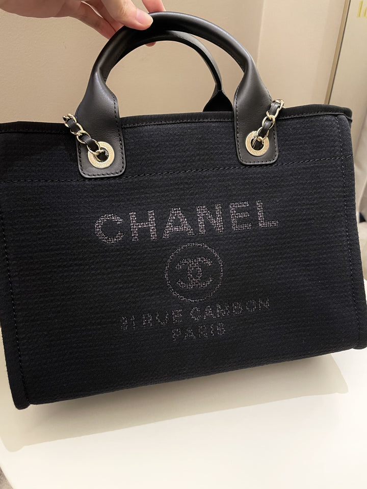 Chanel Deauville Shopper Tote Black