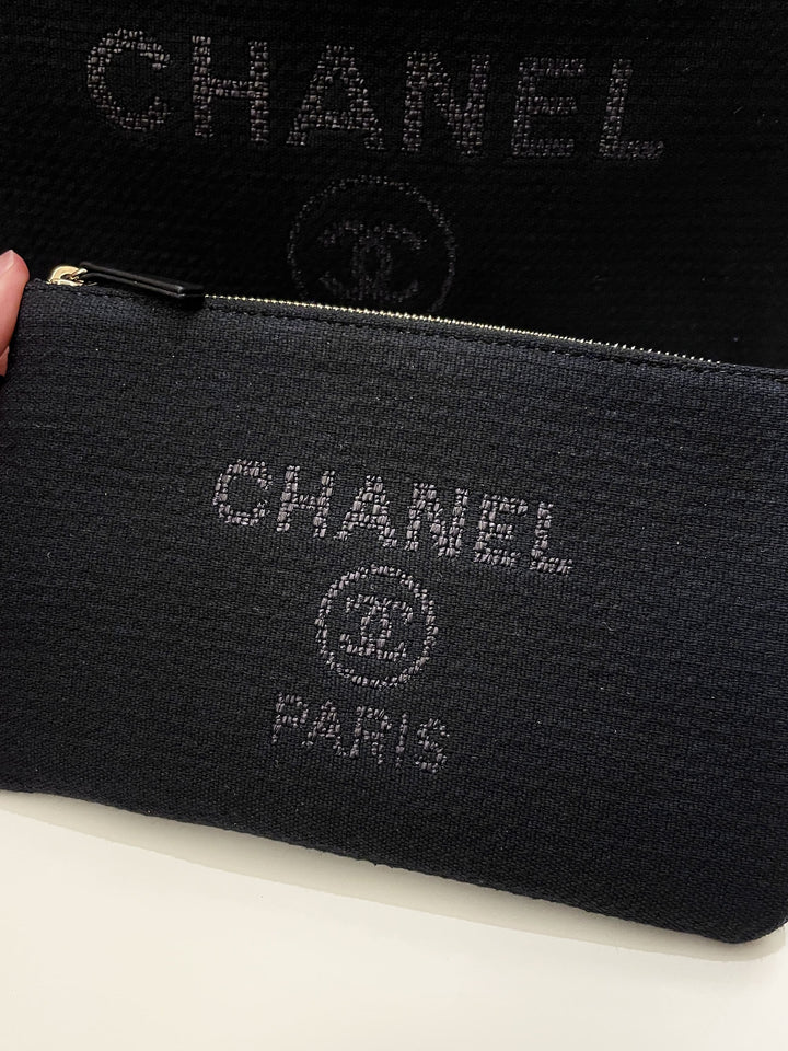 Chanel Deauville Shopper Tote Black