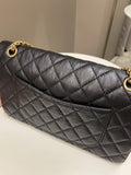 Chanel 2.55 226 Quilted Reissue Double Flap Black Aged Calfskin