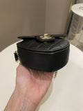 Chanel 22S Heart Bag Black Stiff Lambskin