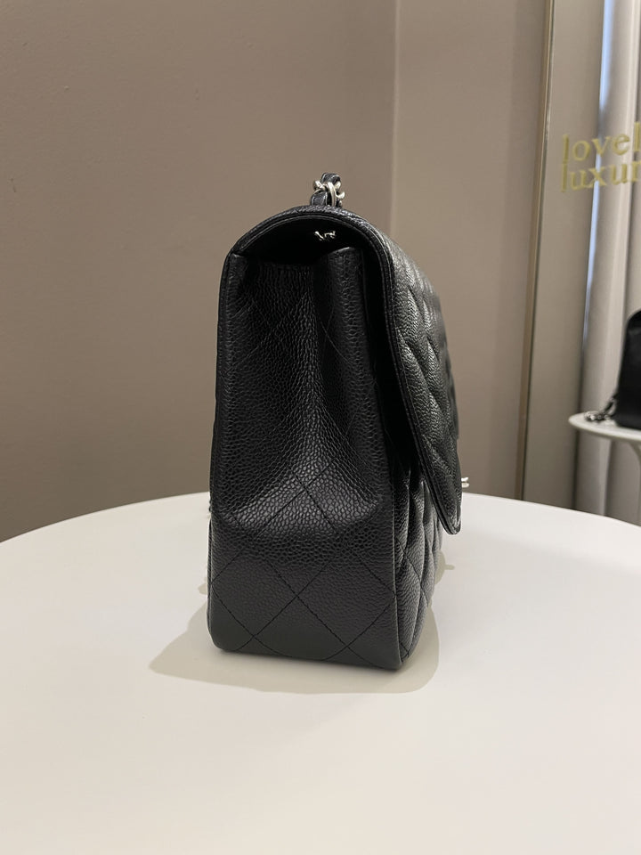 Chanel Classic Quilted Jumbo Single Flap Black Caviar