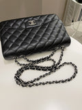 Chanel Classic Quilted Jumbo Single Flap Black Caviar