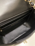 Chanel Classic Quilted Mini Square Black Lambskin