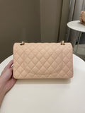 Chanel Classic Quilted Medium Double Flap Beige Caviar
