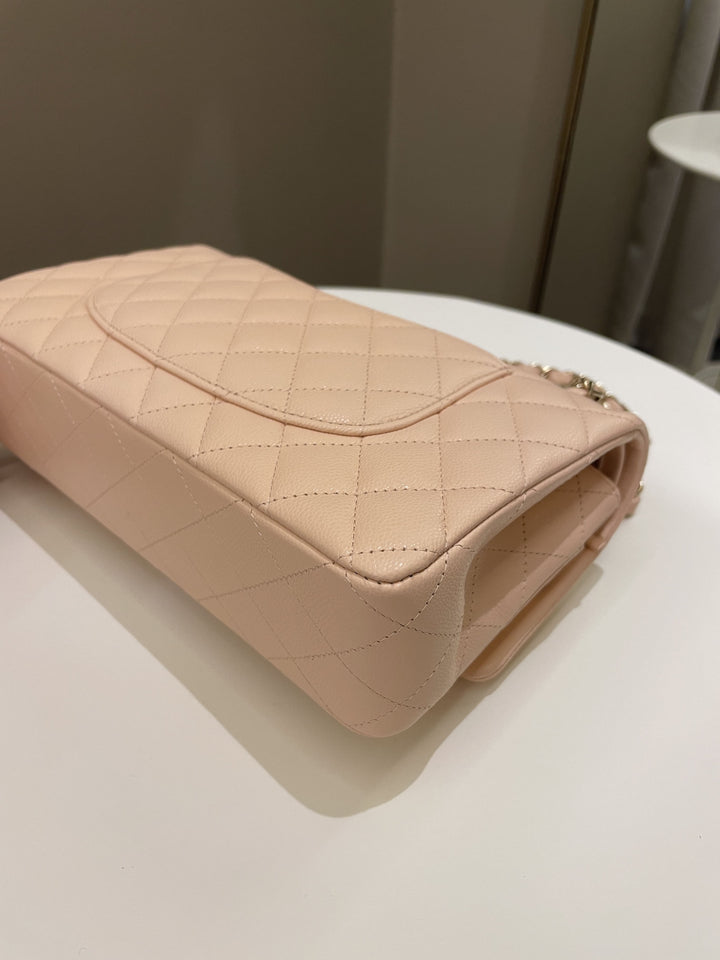 Chanel Classic Quilted Medium Double Flap Beige Caviar