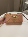 Chanel 19 Wallet On Chain Caramel Lambskin