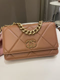 Chanel 19 Wallet On Chain Caramel Lambskin