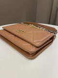 Chanel 19 Wallet On Chain Caramel Lambskin