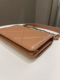 Chanel 19 Wallet On Chain Caramel Lambskin
