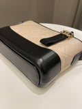 Chanel Quilted Gabrielle Hobo Beige/ Black Aged Calfskin