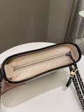 Chanel Quilted Gabrielle Hobo Beige/ Black Aged Calfskin