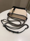 Chanel Quilted Gabrielle Hobo Beige/ Black Aged Calfskin