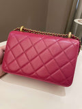 Chanel Quilted Perfect Fit Chain Rose Fuchsia Calfskin