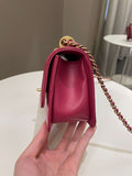 Chanel Quilted Perfect Fit Chain Rose Fuchsia Calfskin