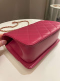 Chanel Quilted Perfect Fit Chain Rose Fuchsia Calfskin