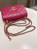 Chanel Quilted Perfect Fit Chain Rose Fuchsia Calfskin