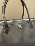 Chanel Executive Tote Bag Dark Grey Grainy Calfskin
