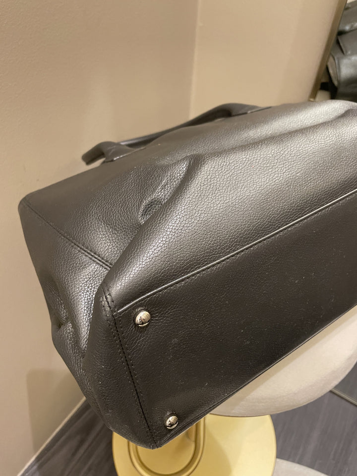 Chanel Executive Tote Bag Dark Grey Grainy Calfskin