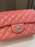 Chanel Quilted Mini Rectangular Mauve Pink Lambskin